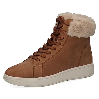 Image of Caprice Women&#039;s 9 26104 41 Flat lace up Boots Warm Lining, Taupe Croco, 6 UK