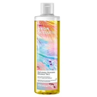 Image of Avon Senses Shower Gel/Cream (Getaway Dreams Solar Flowers &amp; Salty Sea Air Scent, 250ml)