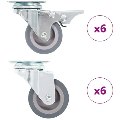 Image of vidaXL 12 pcs Swivel Casters 50 mm