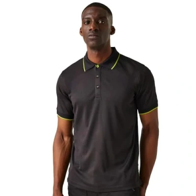 Image of Regatta Professional Mens Navigate Short Sleeved Polo Shirts Pink