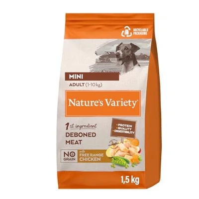 Image of Nature&#039;s Variety Selected Complete Dry Food for Mini Dogs with Free Range Chicken 1.5 Kg