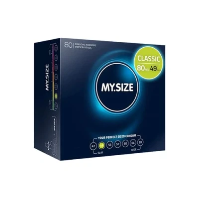 Image of MY.SIZE Classic Condoms Size 3 I 53 mm Width 80 Pieces mega Pack Premium Extra Thin True to Touch Gossamer 0.07 Wall Thickness Vegan for Men