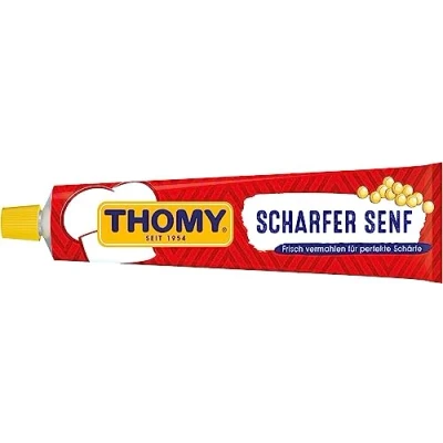 Image of Scharfer Senf Extra Hot German Mustard 8 x 200 ml Thomy Germany