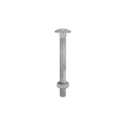 Image of Pack of 100 M8 x 40 Carriage Bolts &amp; Hex Nuts Hot Dipped Galvanised