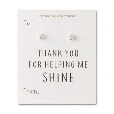 Image of Philip Jones Thank You For Helping Me Shine Star Earrings Created with Zircondia® Crystals