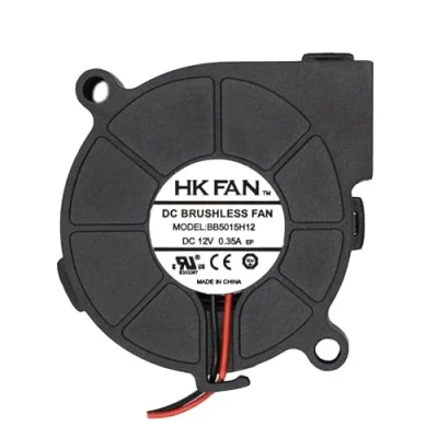 Image of 50mm x 15mm 5015 12V Dual Ball Bearing DC Brushless Cooling Blower Fan with 2 Pin Terninal