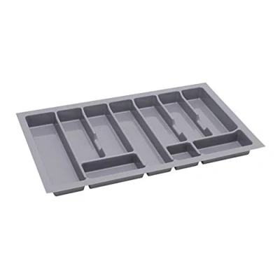 Image of Alusfera Cutlery Tray for Drawers 80 cm, Insert, Practical Organiser System, Insert Drawers, Drawer Separator, Organiser, 730 x 430 mm, Silver