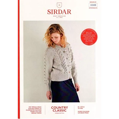 Image of Sirdar Country Classic DK Knitting Pattern Booklet 10200 Cardigan