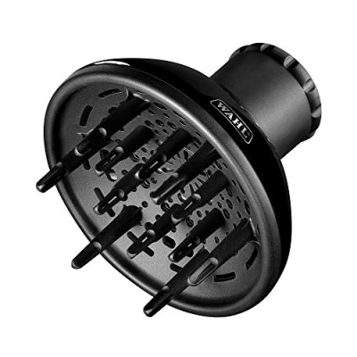 Image of Wahl Universal Diffuser, Hairdryer Attachment, Curly Hairstyling, Wavy Hair Styling, Frizz Free Drying, One Size Fits All Adjustable Airflow Dryer, Max Barrel Size: 52mm
