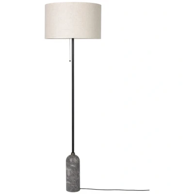 Image of GUBI Gravity floor lamp marbled grey/cream