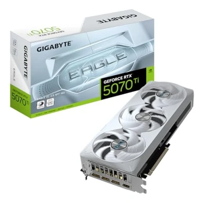 Image of Gigabyte GeForce RTX 5070 Ti EAGLE OC ICE SFF 16G Graphics Card 16GB GDDR7, 256bit, PCI E 5.0, 2542 MHz Core Clock, 3 x DP 2.1a, 1 HDMI 2.1b, NVIDIA DLSS 4, GV N507TEAGLEOC 16GD
