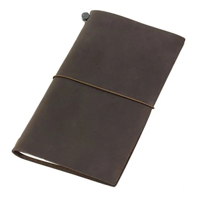 Image of ミドリ(MIDORI) Traveler&#039;s Notebook Brown Leather (1.1 LB) by Office 4 All