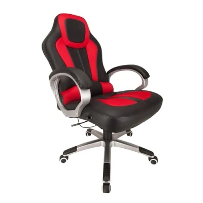Image of Red Gaming Sports Racing Style Chair Computer Desk Reclining Office