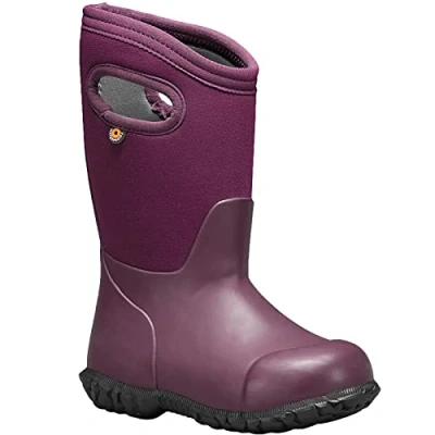 Image of BOGS Boys York Solid Plum Insulated Warm Wellies Boot 72601 500 (Numeric_2)