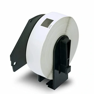 Image of BETCKEY 1 Roll DK 11203 Labels, 17mm x 87mm, 300 File Folder Labels Compatible with Brother QL Label Printers