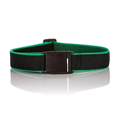 Image of Olata Children’s Elasticated Belt with Plastic Clip Buckle (1 6 Years). Black/Green