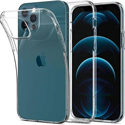 Image of Spigen Liquid Crystal TPU Back Cover Apple iPhone 12/12 Pro Transparent