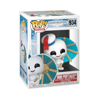 Image of Funko Pop! Movies: Ghostbusters: Afterlife Mini Puft With Cocktail Umbrella Collectable Vinyl Figure Gift Idea Official Merchandise Toys for Kids &amp; Adults Movies Fans