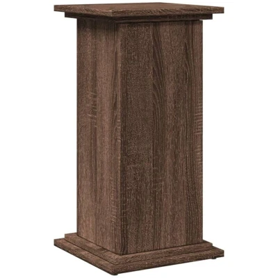 Image of vidaXL Display Stand with Storage Brown Oak 31x30x60 cm Engineered Wood