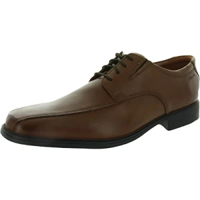 Image of Clarks Men&#039;s Tilden Walk Oxford, Dark Tan Leather, 6 UK