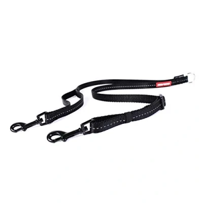 Image of EZYDOG Soft Touch LITE Lead Coupler Double Density Nylon, Shock Absorbing, 0.6m, Small Dogs, Medium Large Traffic Control, 14 24 inches (Black)