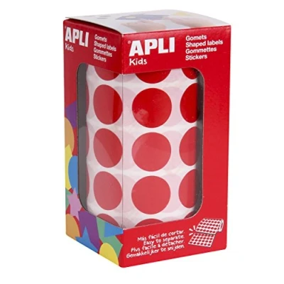Image of Apli 946008 Roll gomets Circular 20.0 Rojo