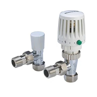 Image of Honeywell Valencia VTL 120 Traditional TRV + Lockshield Set Reversible Flow Thermostatic Radiator Valve