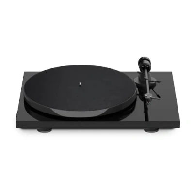Image of Pro Ject E1, Plug &amp; Play Entry Level Record Player with OM5e and 33/45 electronic speed switch (Black)