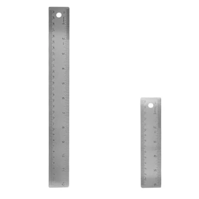 Image of Hfourhnik Stainless Steel Cork Back Metal Ruler, 6 Inch 12 Straight Edge Base Rulers, Ruler Backed
