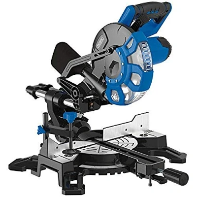 Image of Draper Sliding Compound Mitre Saw with Laser Cutting Guide, 210mm, 1500W