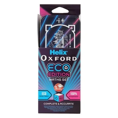 Image of Helix Oxford Cyber Eco Maths Set Complete of School Equipment