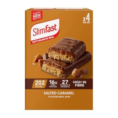 Image of Slimfast meal replacement bar multipack salted caramel 60g 4s