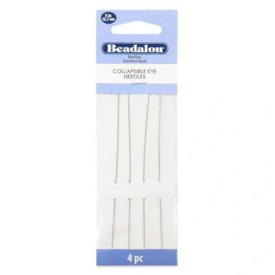 Image of Beadalon 5 inch Medium Collapsible Eye Needles, Pack of 4