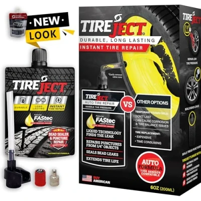 Image of TireJECT Instant Tire Repair Kit Automotive Car Sealant for Punctures &amp; Bead Leaks