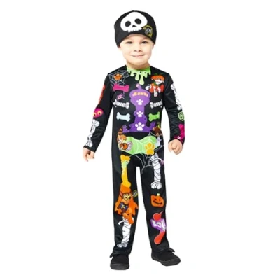 Image of amscan 991493 Childs Official Paw Patrol Skeleton Halloween Fancy Dress Costume Cartoon Kids (2 3 Years)
