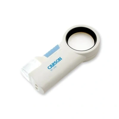 Image of Carson CP 32 MagniFlash Aspheric Lens 9x LED Lighted Magnifier and Flashlight Combo , White