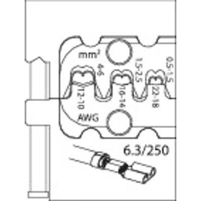 Image of Gedore Module insert for flat plugs