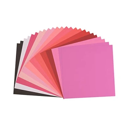 Image of Florence Cardstock Textured Multicoloured Coloured Card Making Supplies 12 x inch Valentine 24 Sheets Paper for Scrapbooking, and Other Crafts 216 GSM