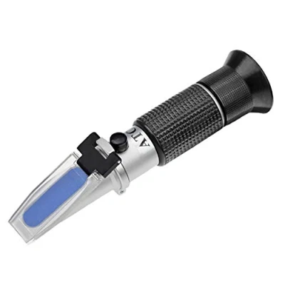 Image of HHTEC Refractometer 0 90% Brix Hand for Determining the Sugar Content of Honey Vegetable Oil Syrup Molasses with ATC Function