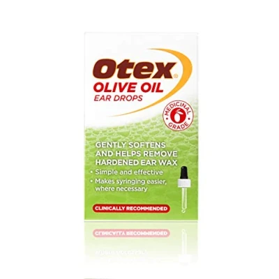 Image of Otex Olive Oil Ear Drops For Natural, Gentle Removal of Excessive, Hardened Wax. Bottle with Dropper Applicator, 10 ml (Pack 1)