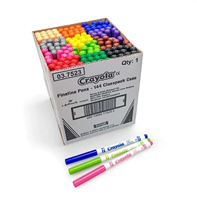 Image of CRAYOLA SuperTips Washable Fineline Markers Assorted Colours (Pack of 144)