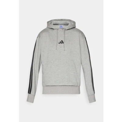 Image of adidas Sportswear Essential Three Stripes Zipup sweatshirt, Men&#039;s, Size: Small, Olive/black