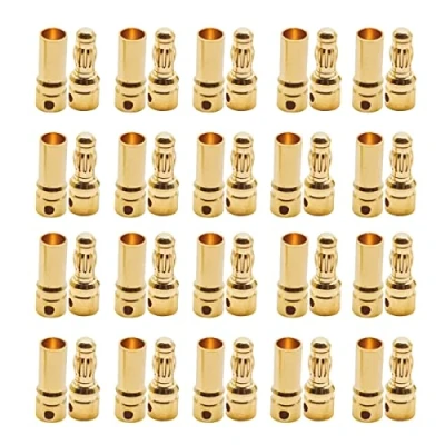 Image of FLY RC 20 Pairs 3.5mm Male Female Gold Plated Banana Plug Bullet Connector ESC Plugs Replacement for Battery Motor Wire DIY Helicopter