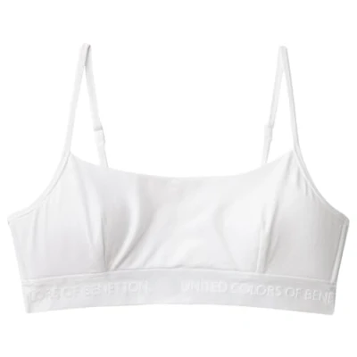 Image of United Colors of Benetton Women&#039;s Reggiseno 3OP81R01G Base Layer, Bianco, XS