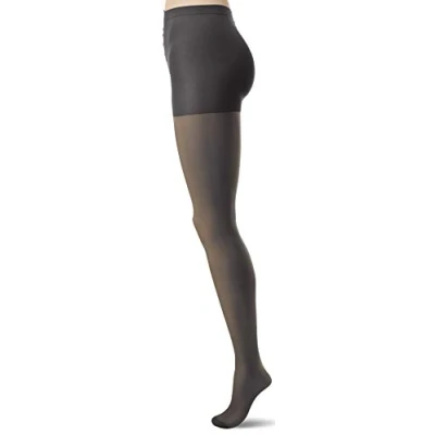 Image of 1 Pair Barely Black 10 Denier Run Resist Tights Ladies Medium Charnos