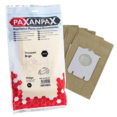 Image of Paxanpax VB459 Compatible Paper Bags Philips Expression, Mobilo, Sydney Series (Pack of 5)