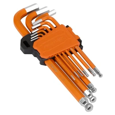 Image of Sealey Premier 9pc Long Ball End Hex Key Set Imperial SAE AK71750