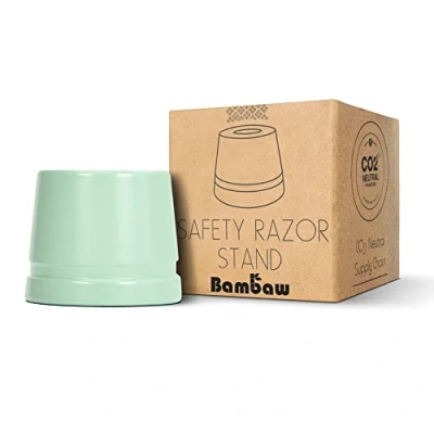 Image of Bambaw Mint Green Safety Razor Stand Does Not Fit All Razors Holder Shave Double Edge Shaving
