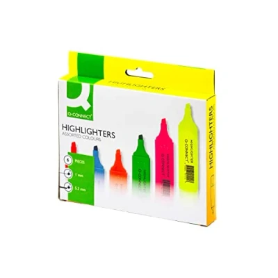 Image of Q Connect Assorted Highlighter Pens (Pack of 6) KF01909
