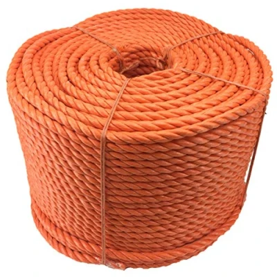 Image of RopeServices UK 6mm Orange Polypropylene Rope x 220 Metre Coil, Cheap Nylon Twisted Poly Ropes